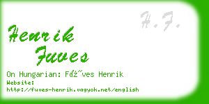 henrik fuves business card